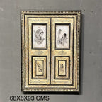 Wooden Handpainted Window – handcrafted vintage Indian decor from Jodhpur, Rajasthan