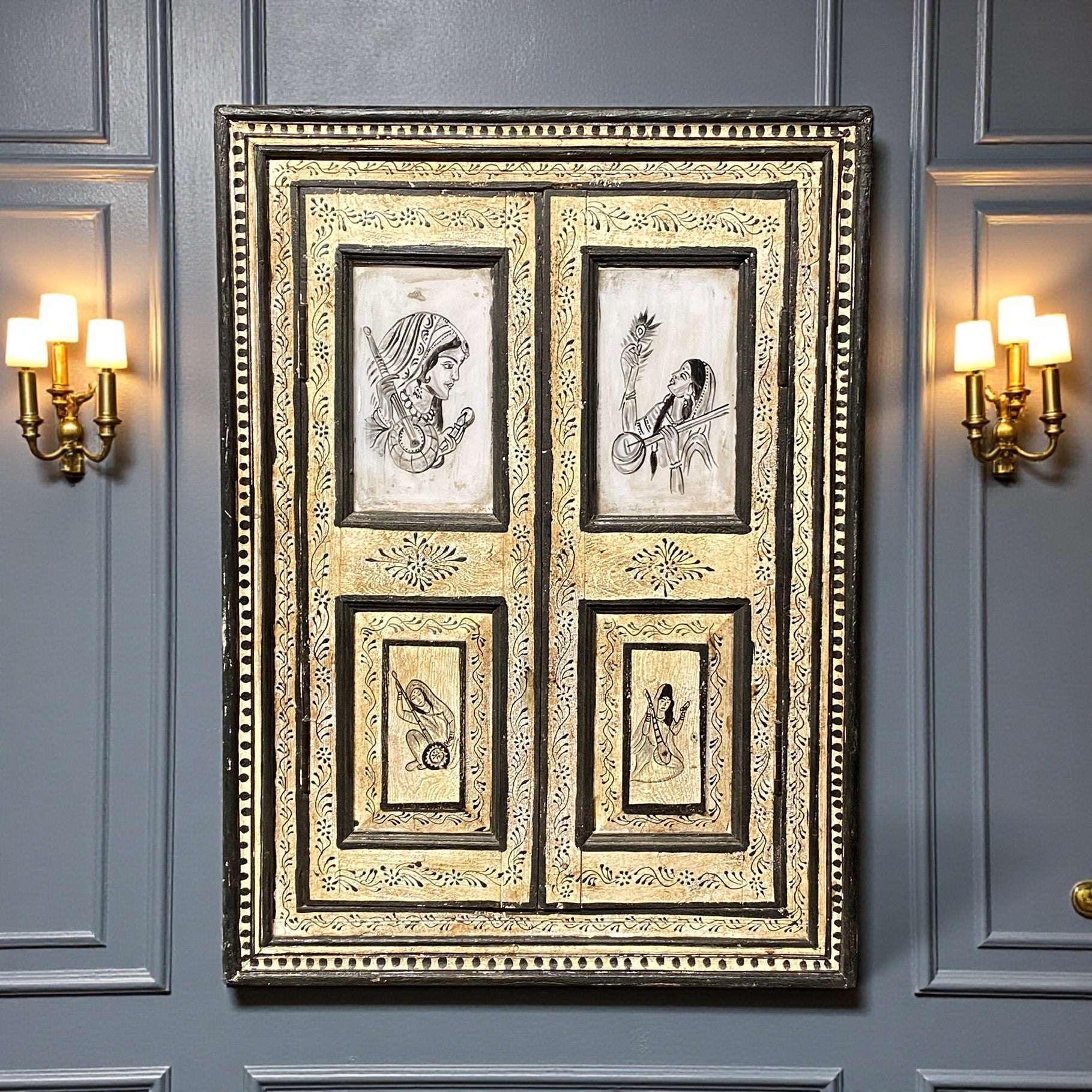 WOODEN HANDPAINTED WINDOW