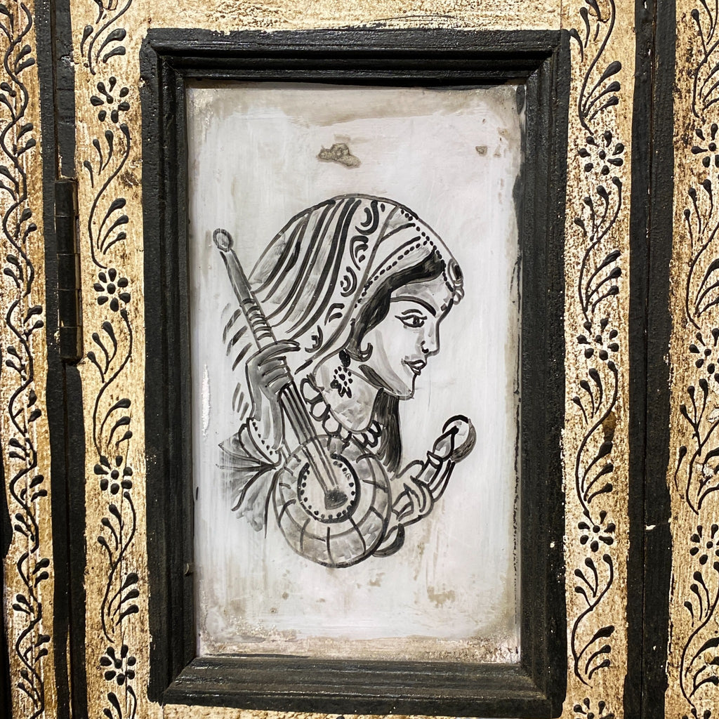 WOODEN HANDPAINTED WINDOW