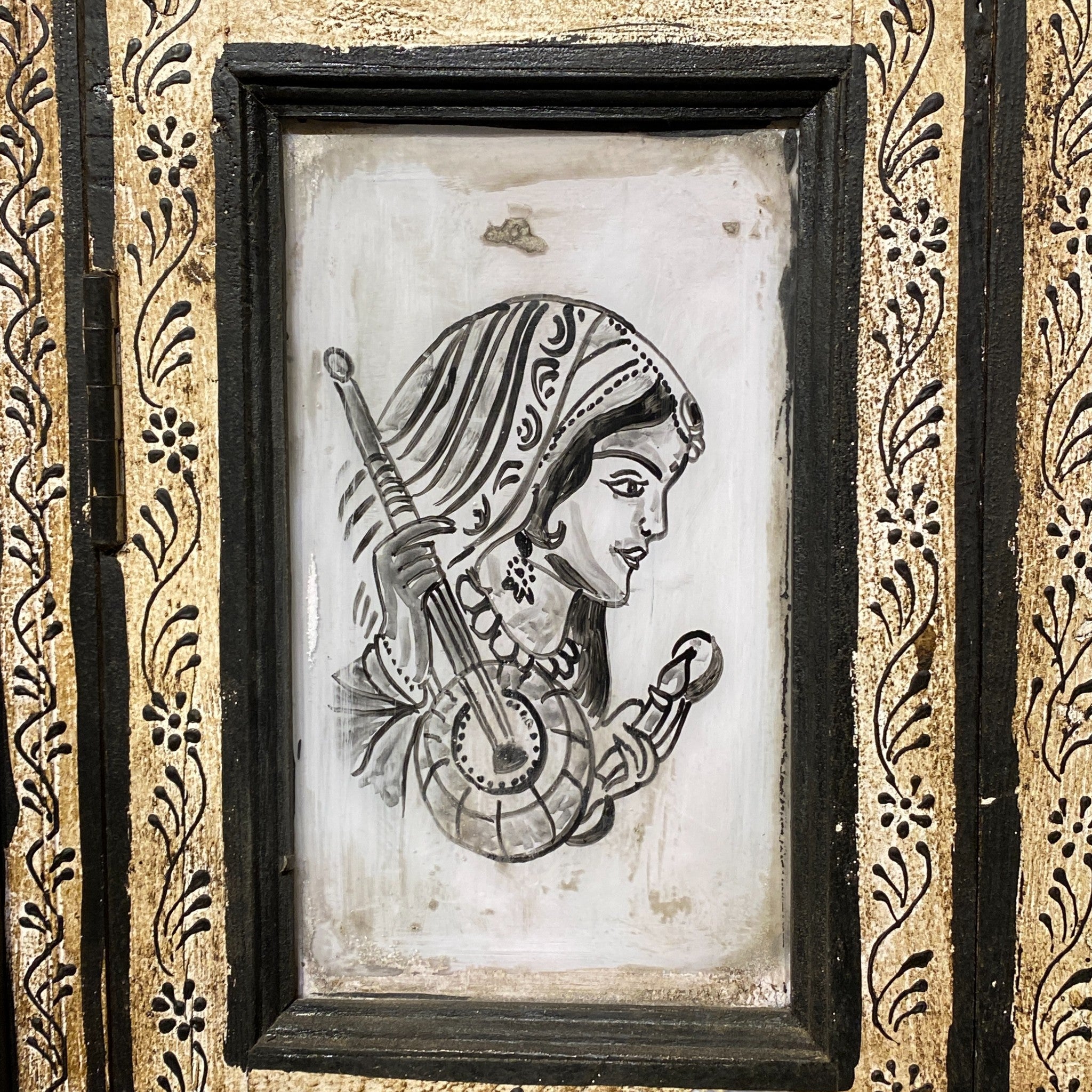 WOODEN HANDPAINTED WINDOW