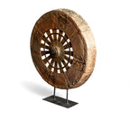 Rustic Wheel Sculpture