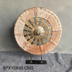 Rustic Wheel Sculpture