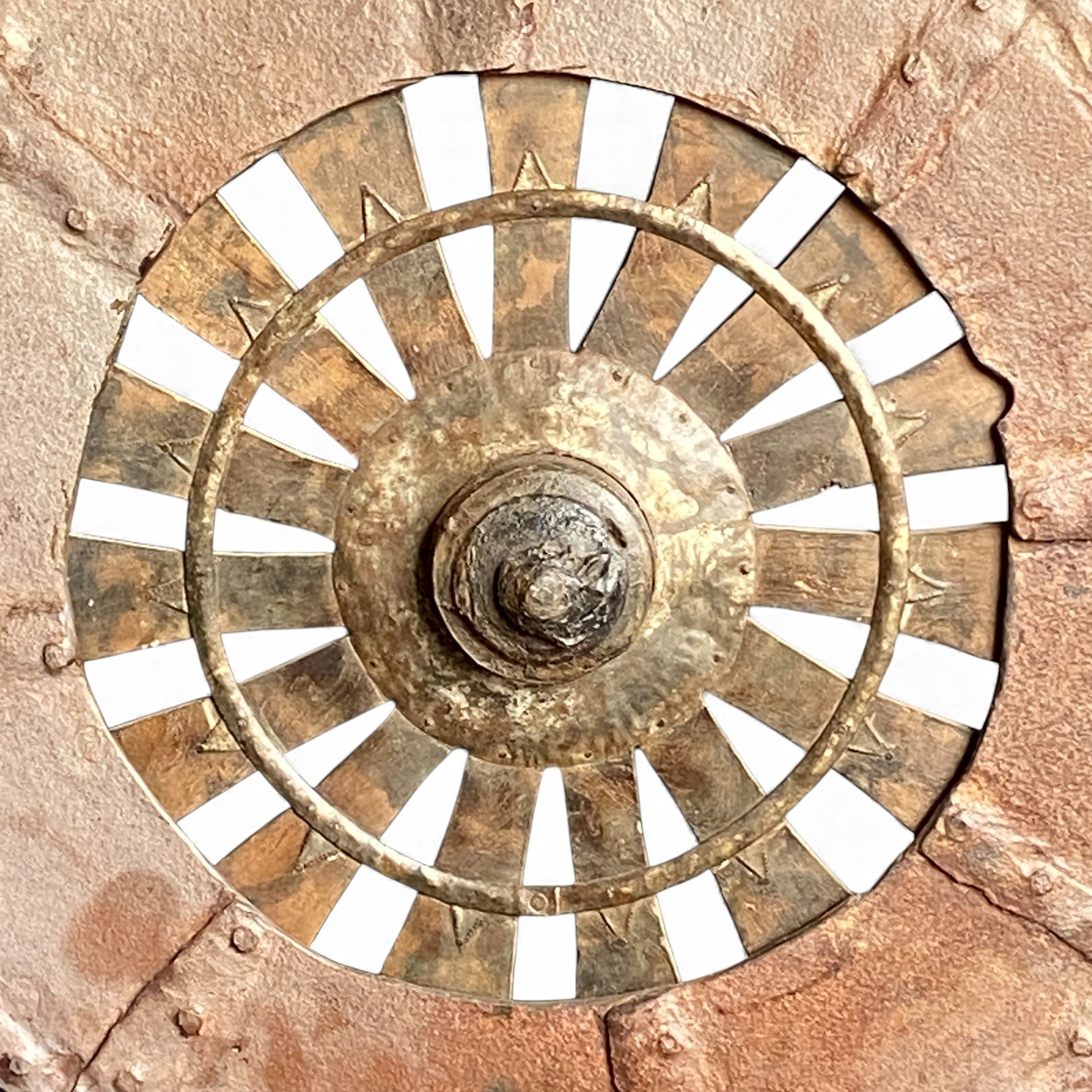 Rustic Wheel Sculpture