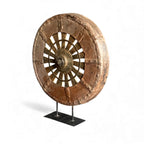 Rustic Wheel Sculpture