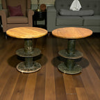 IRON/WOOD FTD SIDE TABLE