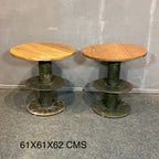IRON/WOOD FTD SIDE TABLE