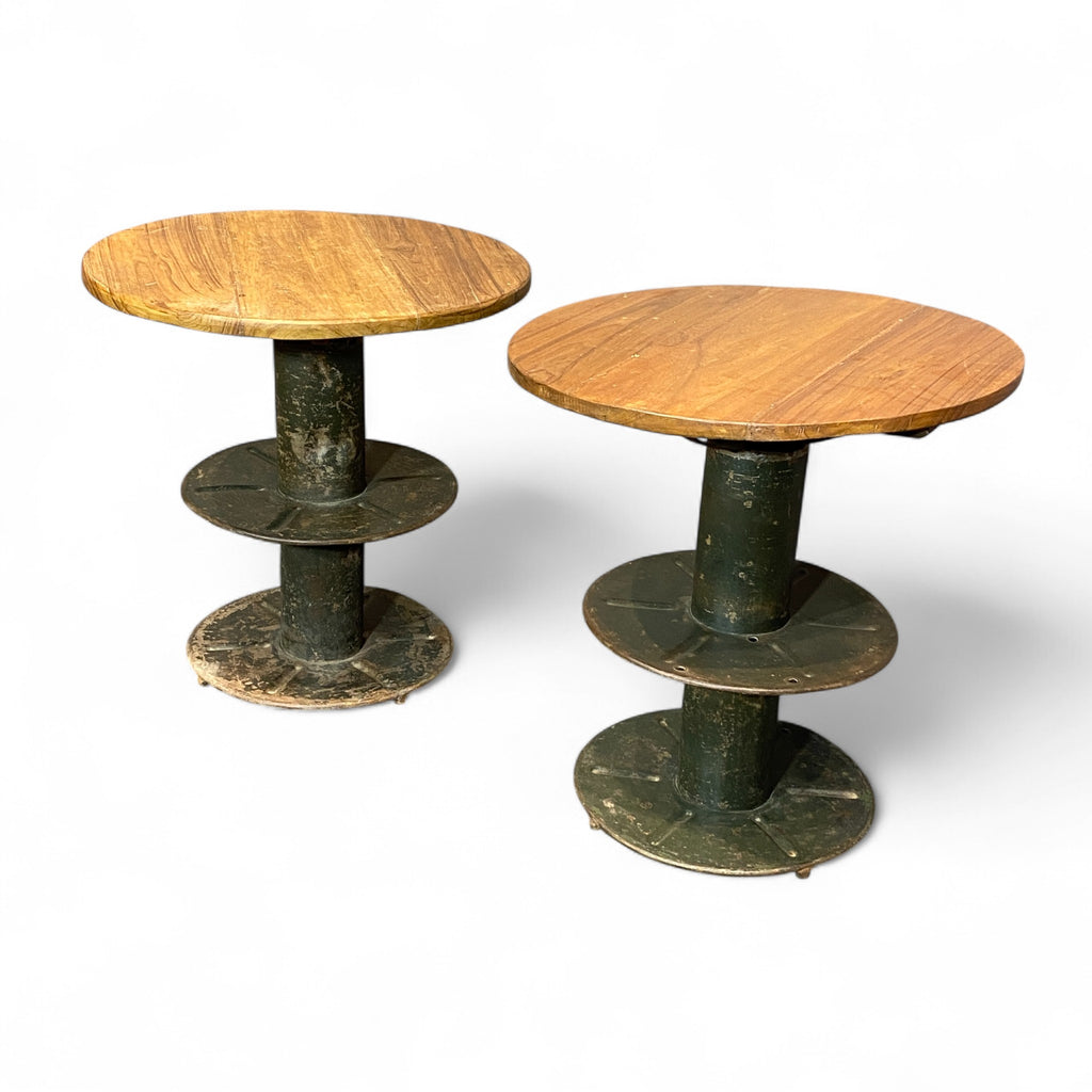 IRON/WOOD FTD SIDE TABLE