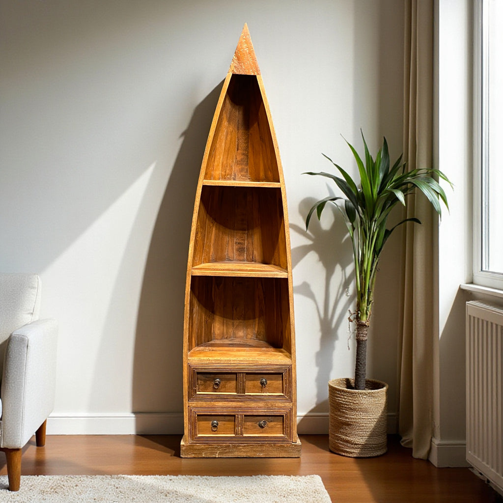 WOODEN BOOKSHELF