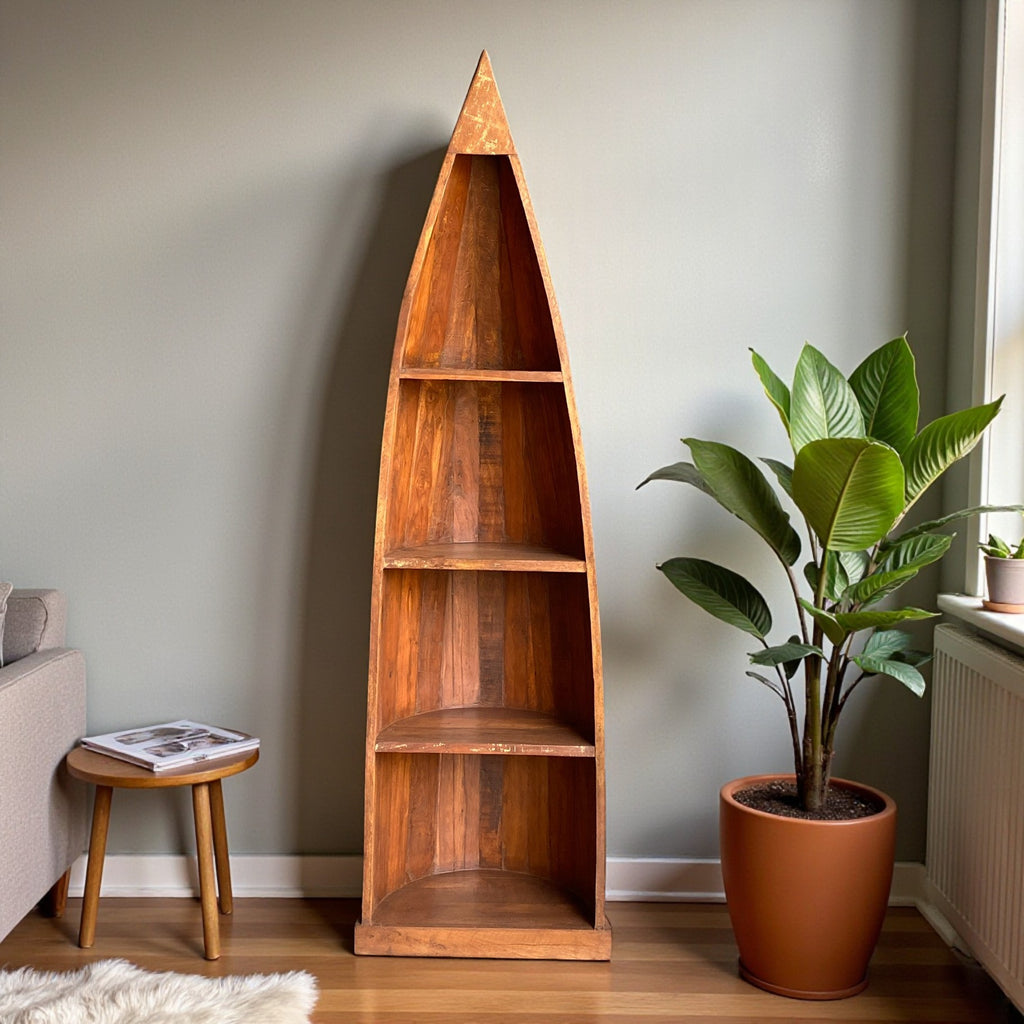 WOODEN BOOKSHELF