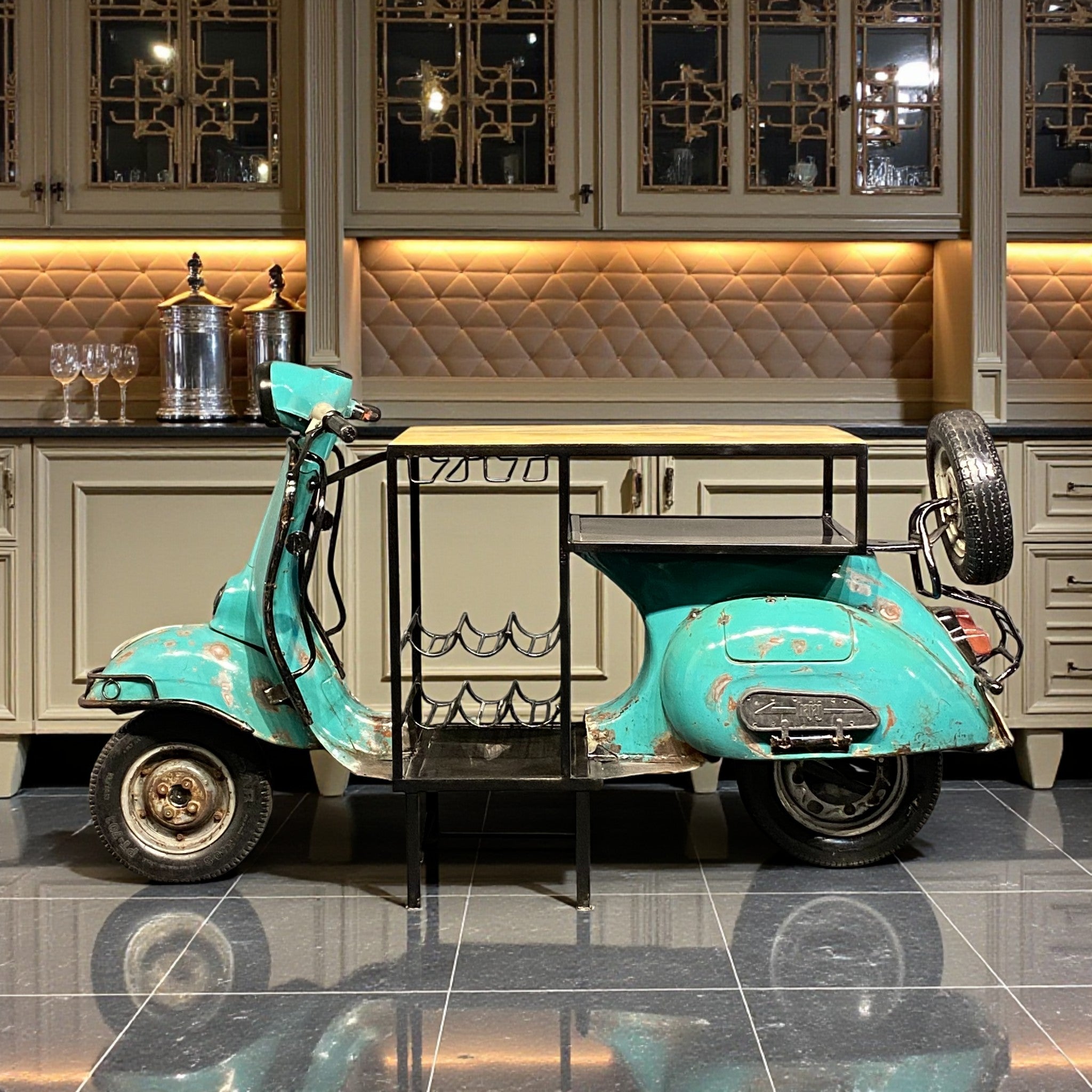 VINTAGE SCOOTER BAR TABLE