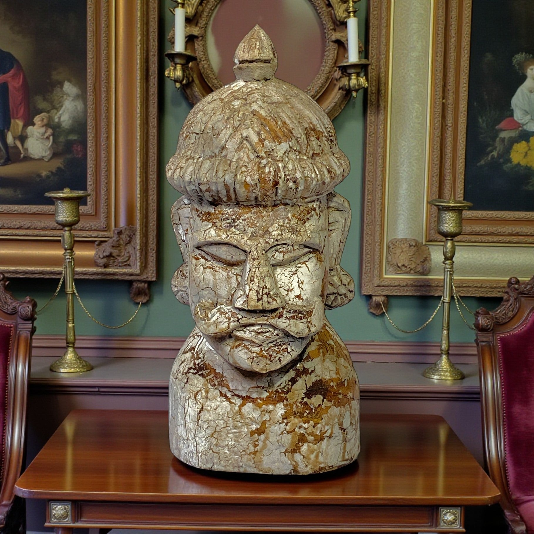 HANDCRAFTED WOODEN HEAD