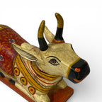 HAND-PAINTED WOODEN NANDI
