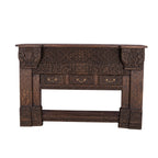 Hand-Carved Indian Console Table with 3 Drawers – Solid Wood