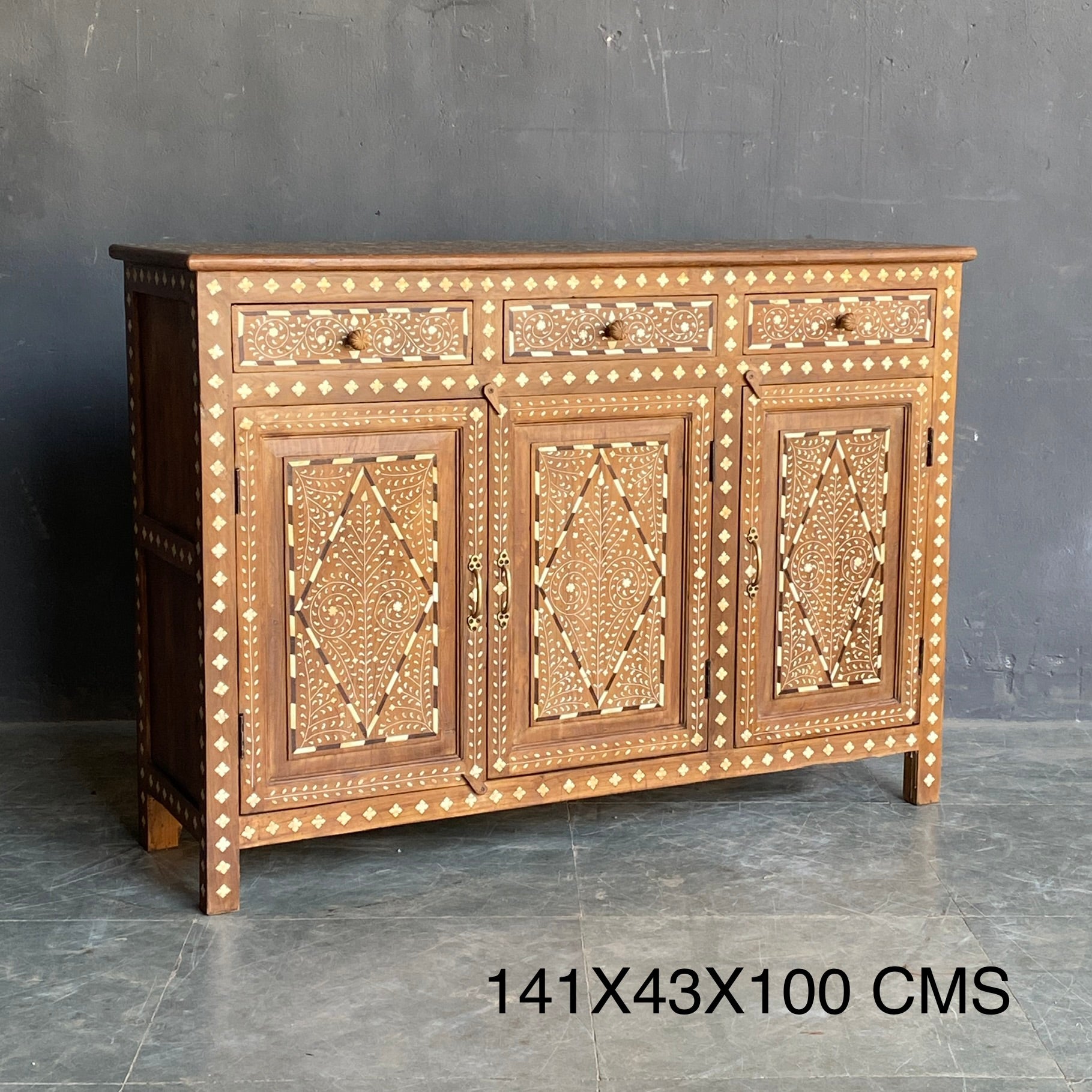 Bone Inlay Sideboard Cabinet