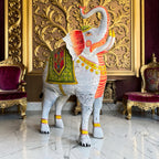 Royal Painted Elephant – handcrafted vintage Indian decor from Jodhpur, Rajasthan