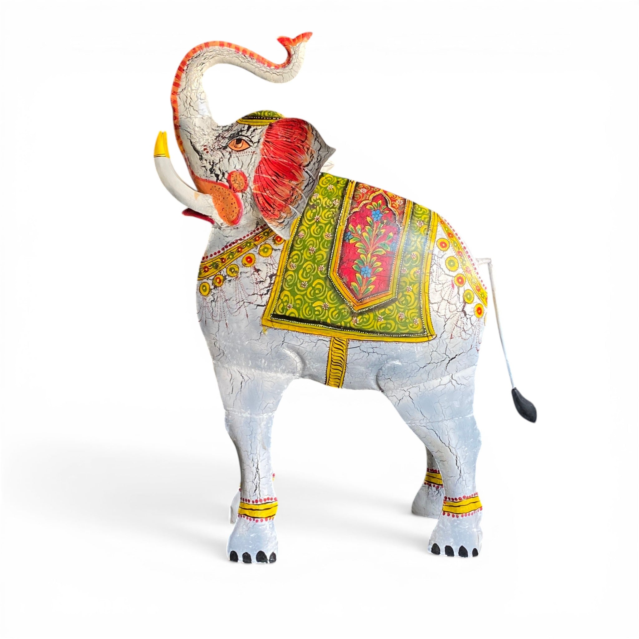 Royal Painted Elephant – handcrafted vintage Indian decor from Jodhpur, Rajasthan