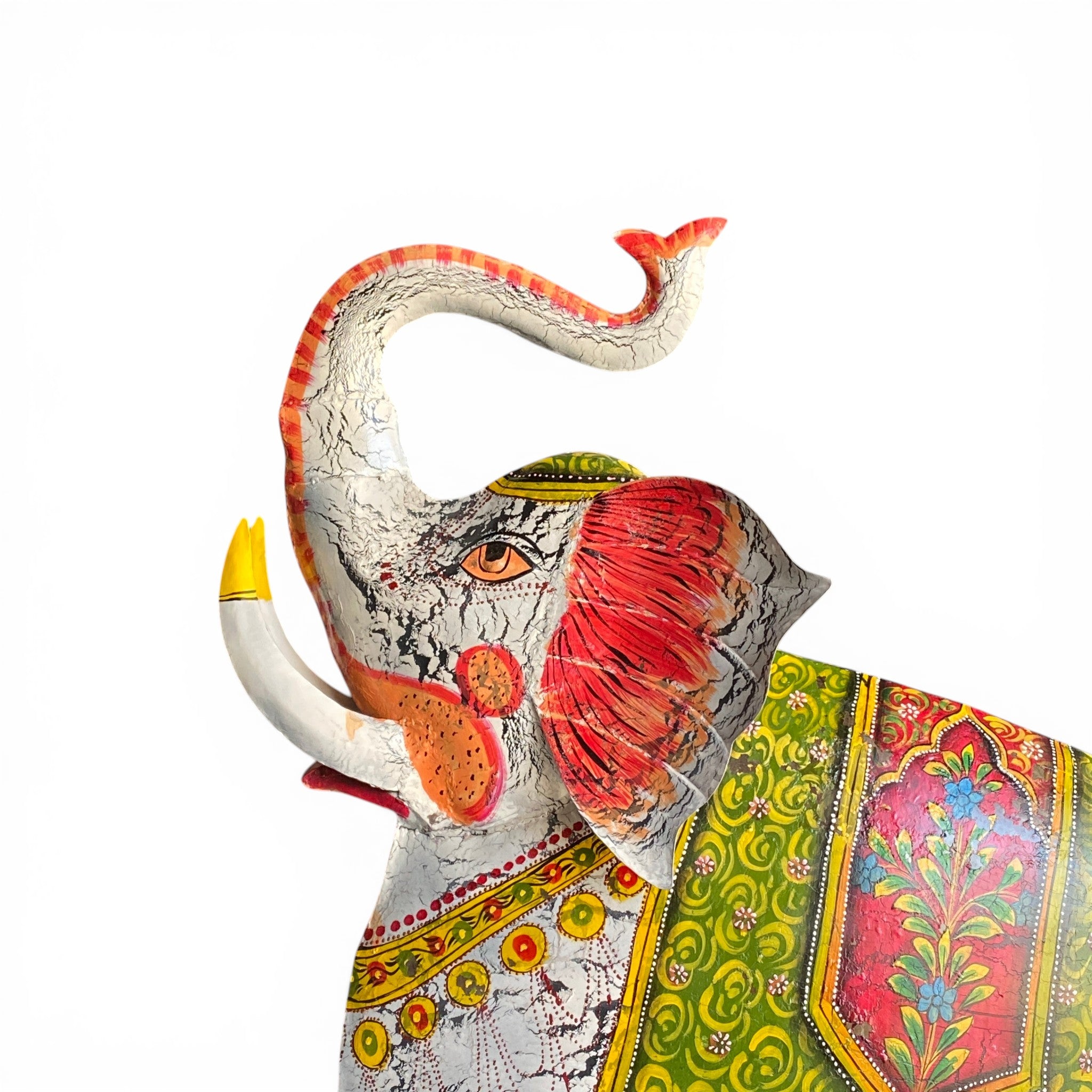 Royal Painted Elephant – handcrafted vintage Indian decor from Jodhpur, Rajasthan
