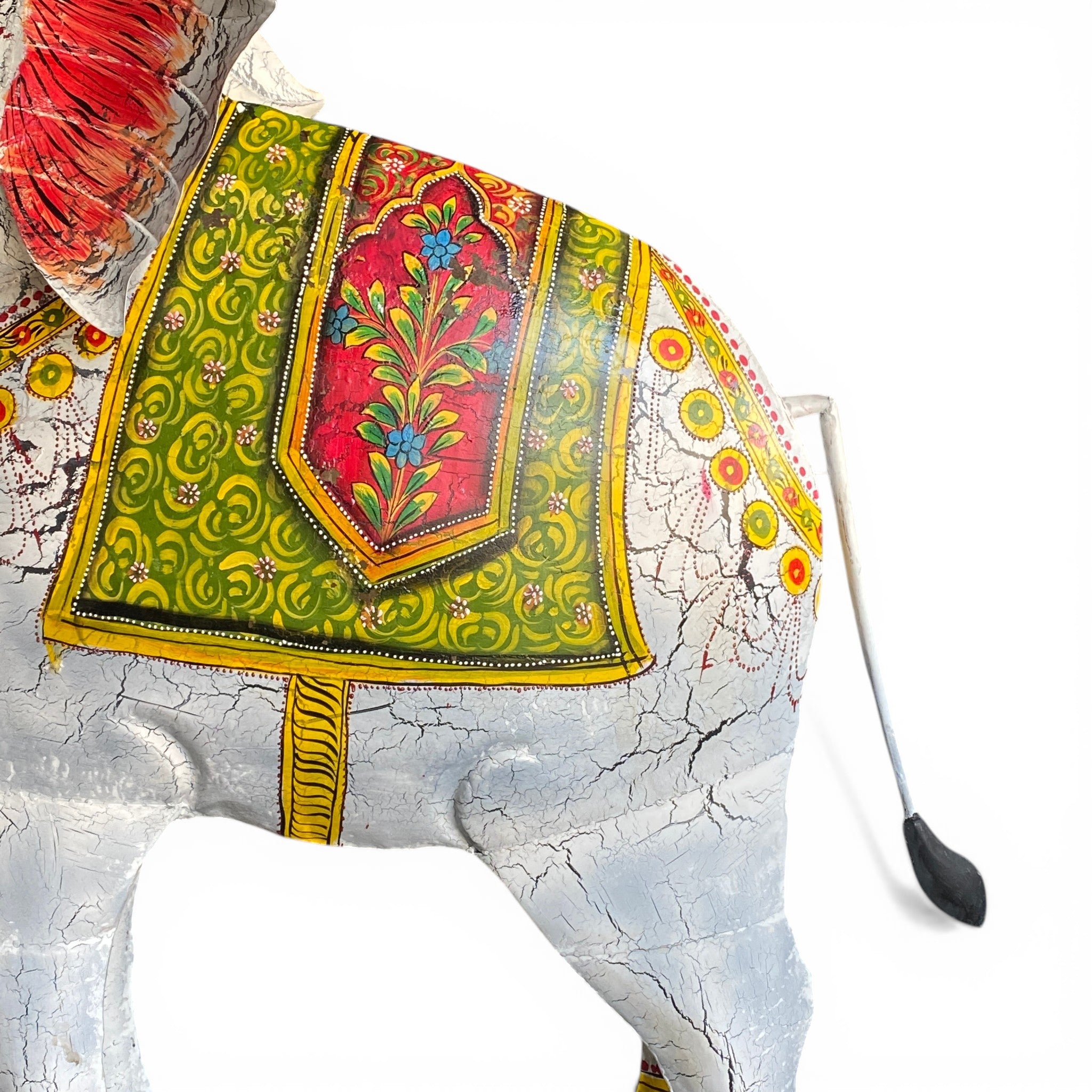 Royal Painted Elephant – handcrafted vintage Indian decor from Jodhpur, Rajasthan