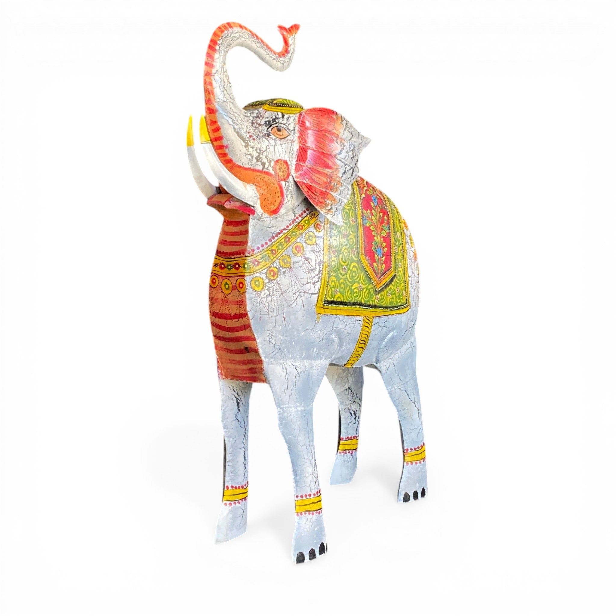 Royal Painted Elephant – handcrafted vintage Indian decor from Jodhpur, Rajasthan