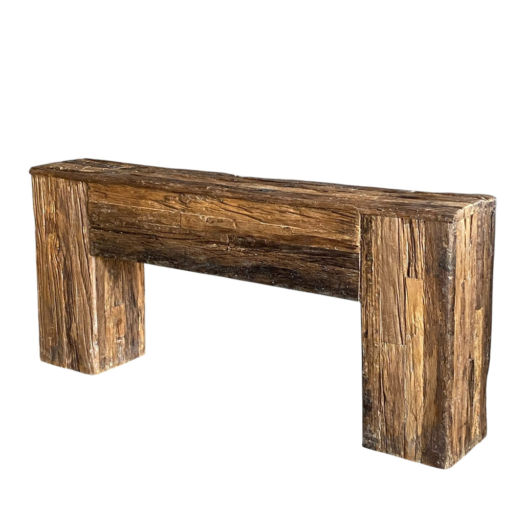 Wood Console Table – handcrafted vintage Indian decor from Jodhpur, Rajasthan