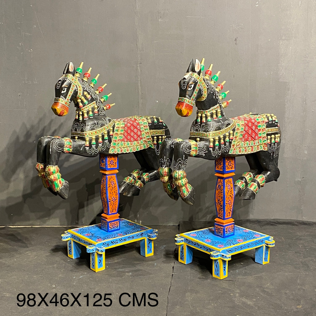 Wooden Horse Sculpture