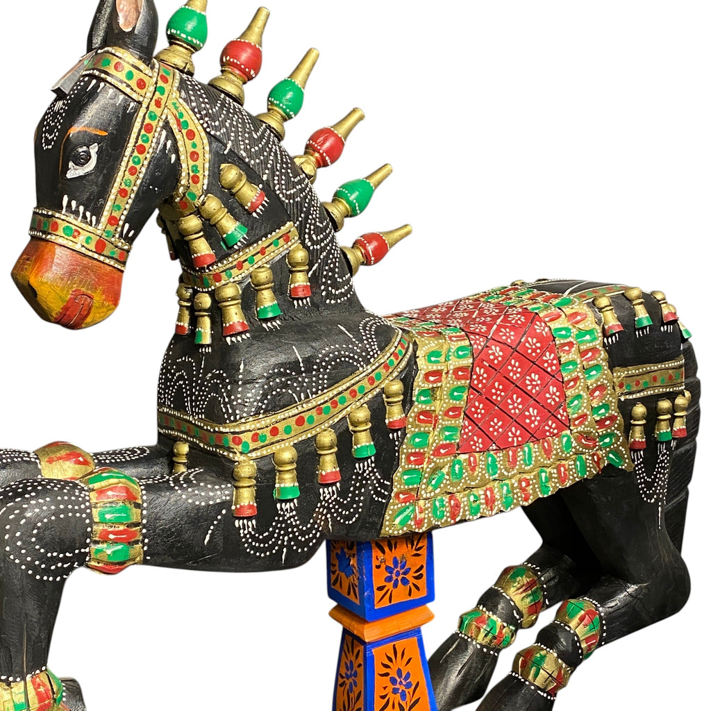 Wooden Horse Sculpture