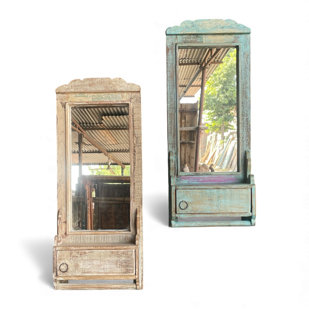 Vintage Style Mirror Frame – handcrafted vintage Indian decor from Jodhpur, Rajasthan