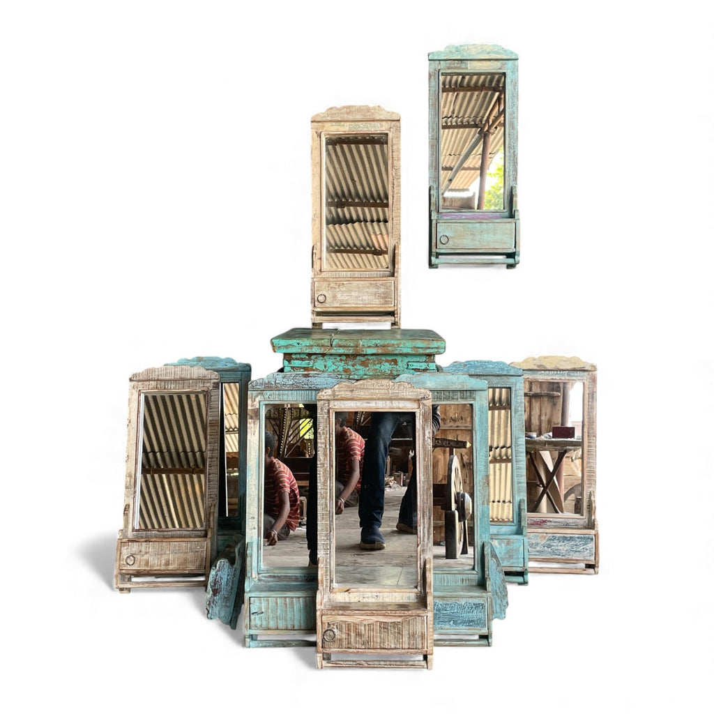 Vintage Style Mirror Frame – handcrafted vintage Indian decor from Jodhpur, Rajasthan