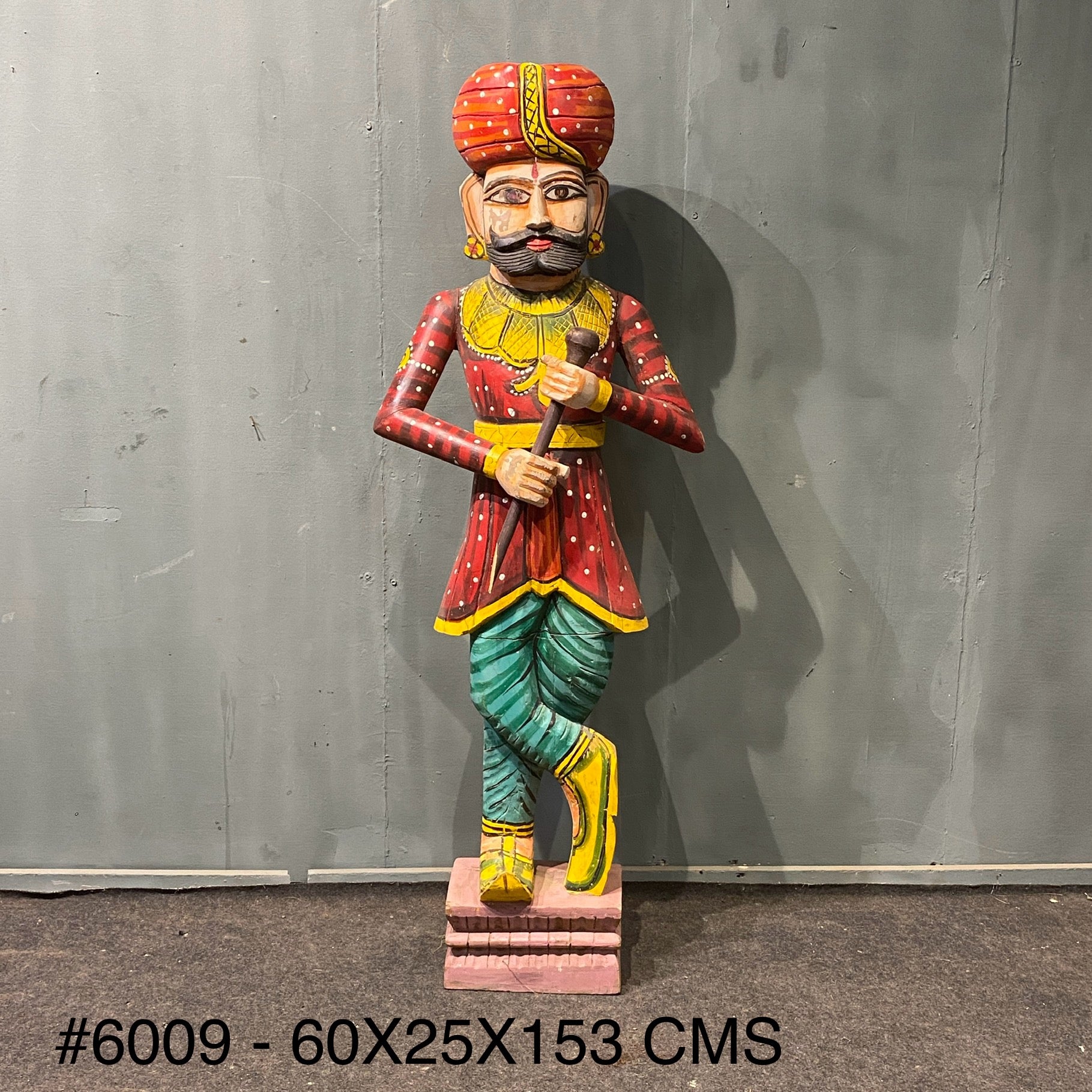 WOODEN HAND PAINTED FIGURE