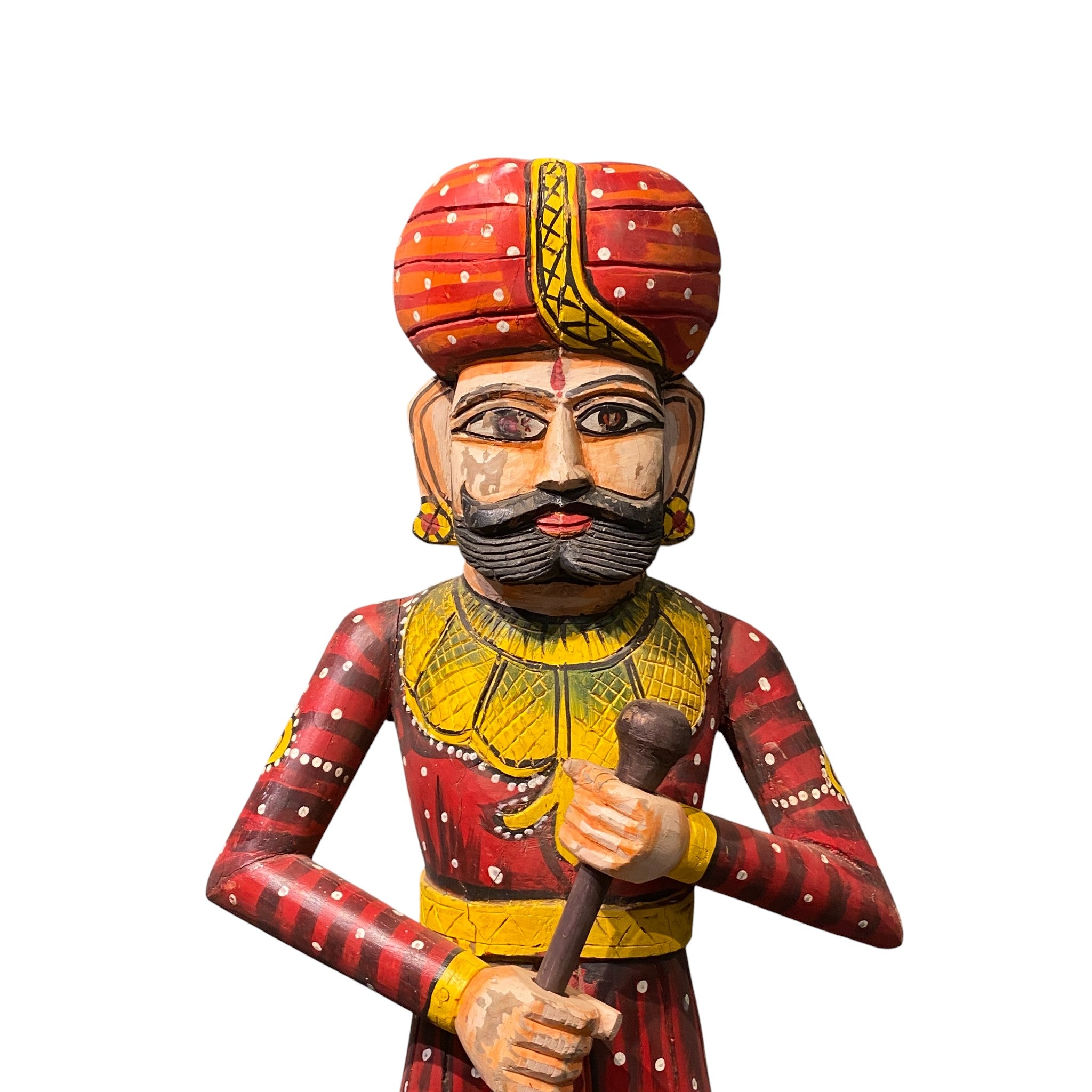 WOODEN HAND PAINTED FIGURE