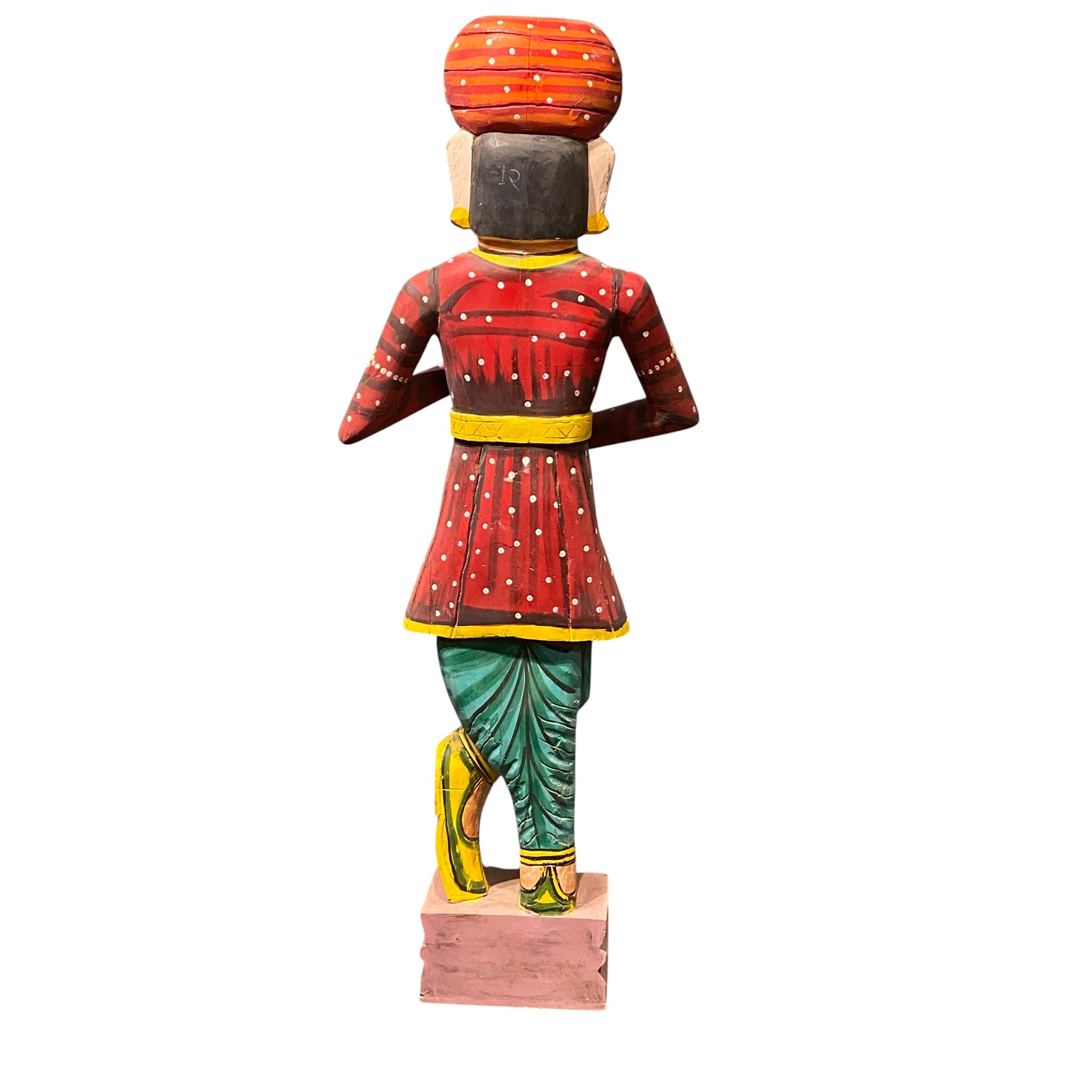 WOODEN HAND PAINTED FIGURE