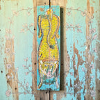 Vintage Wooden Tiger Panel Wall Art