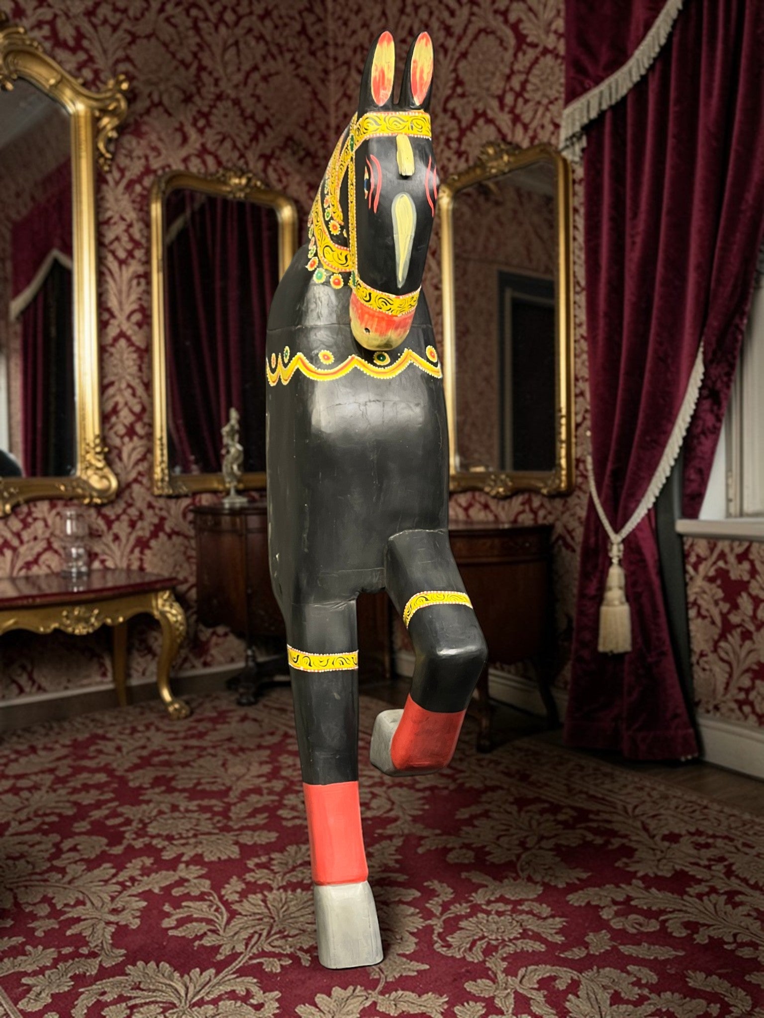 Heritage Painted Horse – handcrafted vintage Indian decor from Jodhpur, Rajasthan