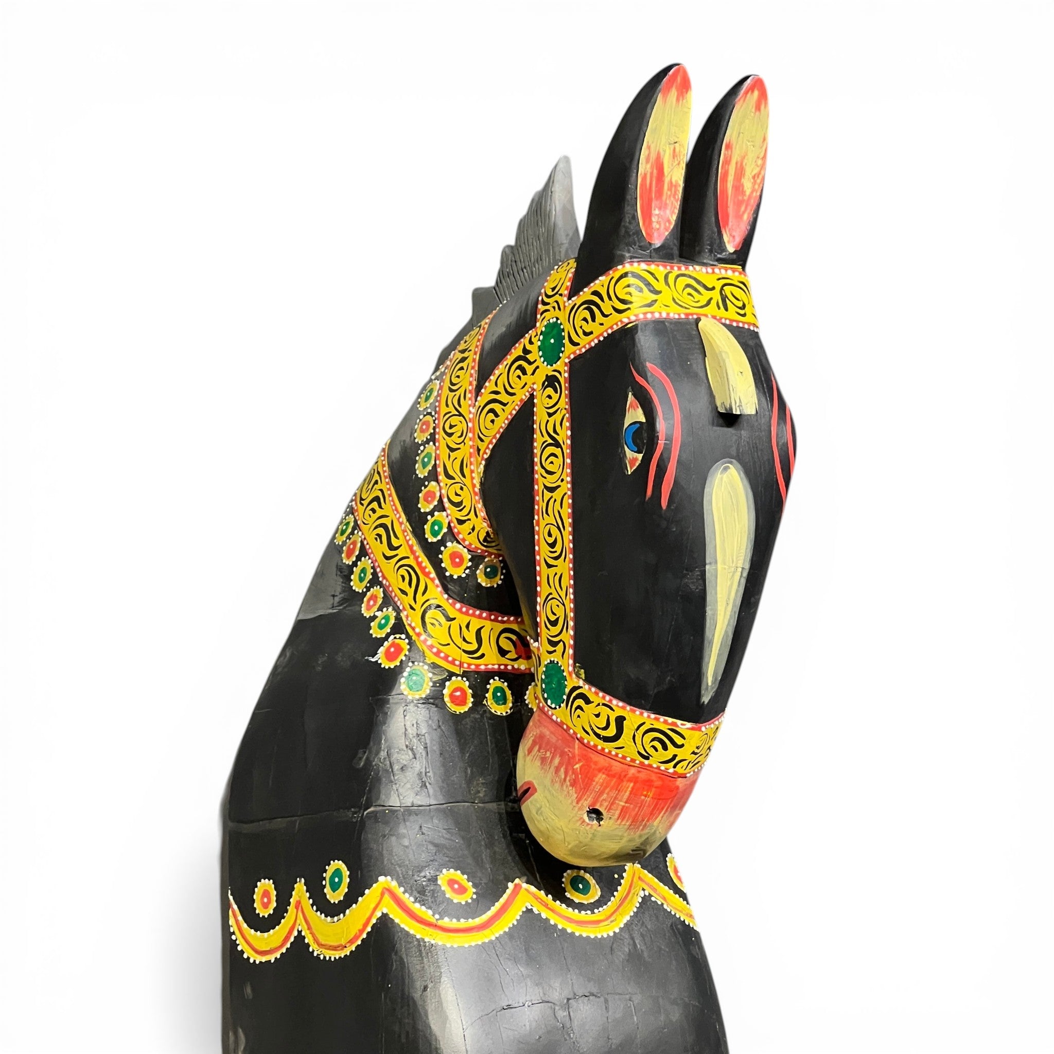Heritage Painted Horse – handcrafted vintage Indian decor from Jodhpur, Rajasthan