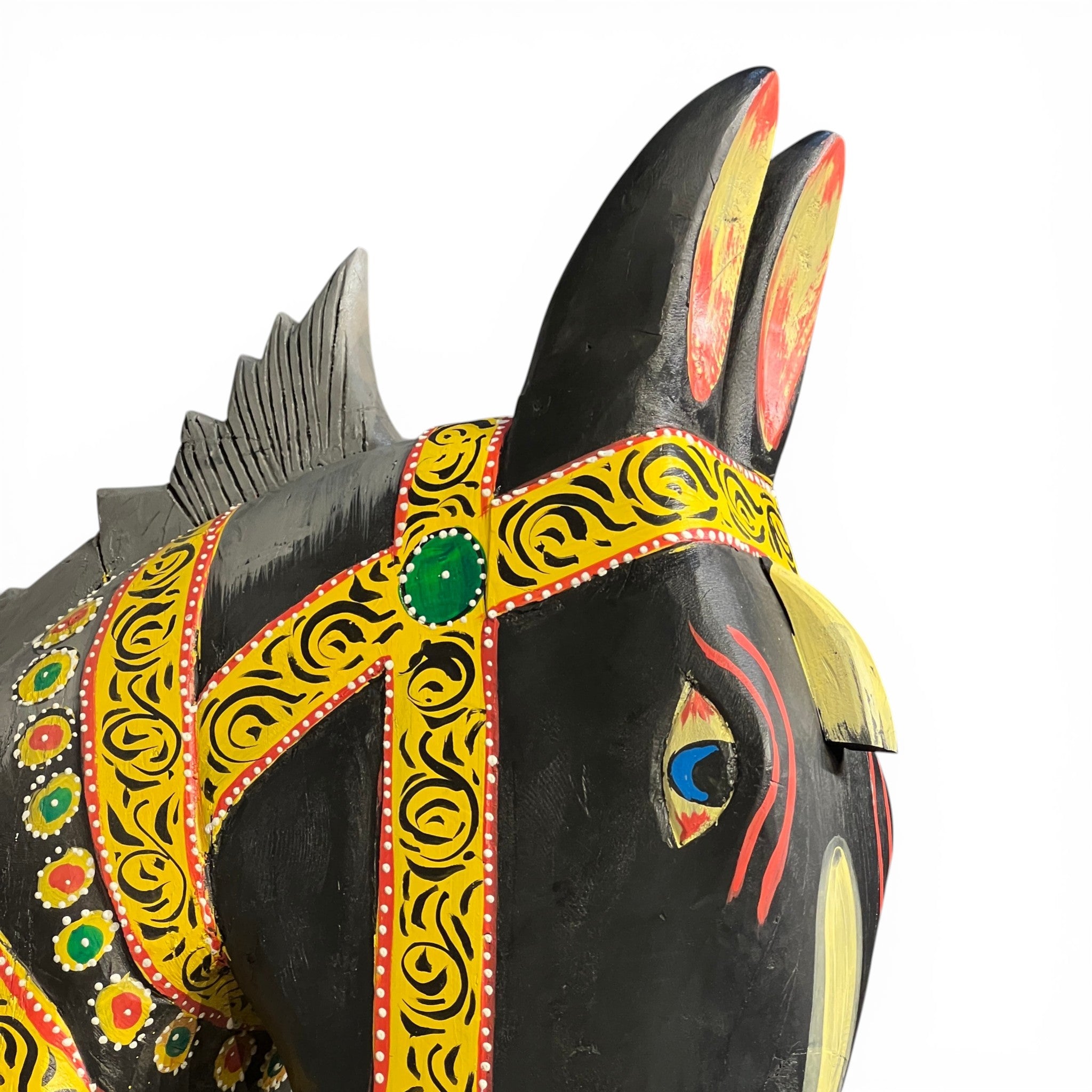 Heritage Painted Horse – handcrafted vintage Indian decor from Jodhpur, Rajasthan