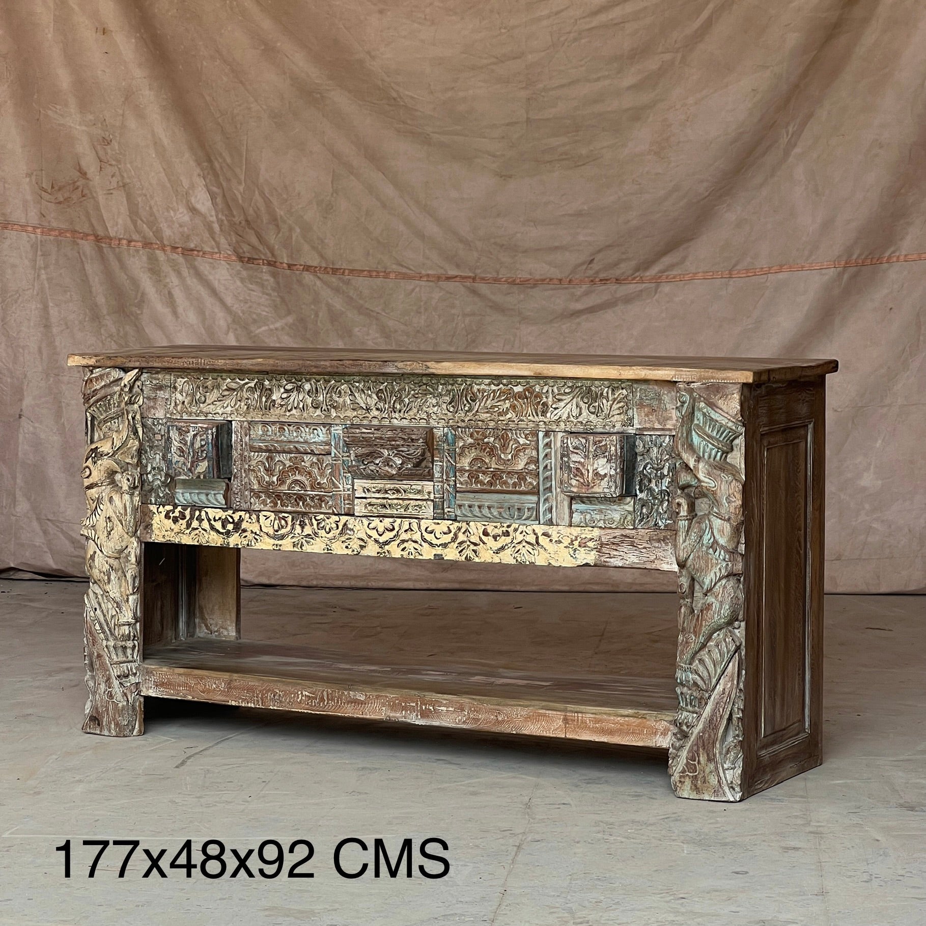 Carved Wooden Console
