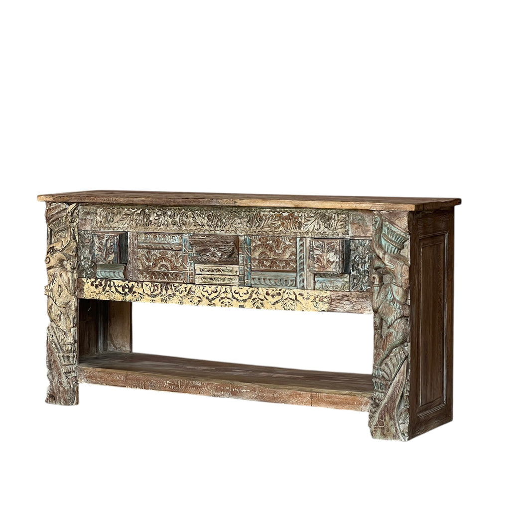 Carved Wooden Console