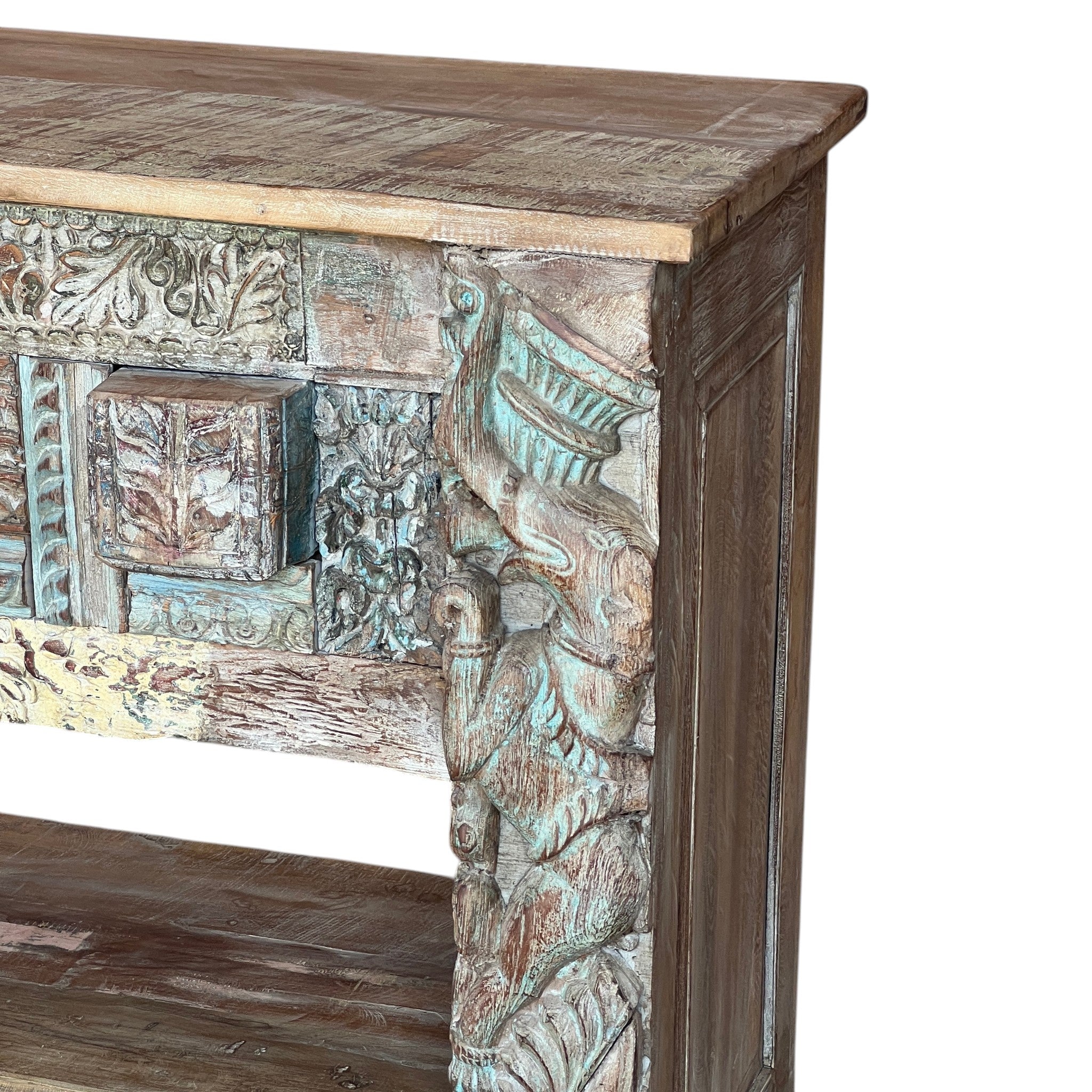 Carved Wooden Console