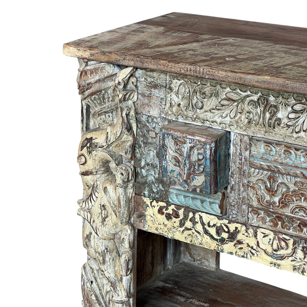 Carved Wooden Console