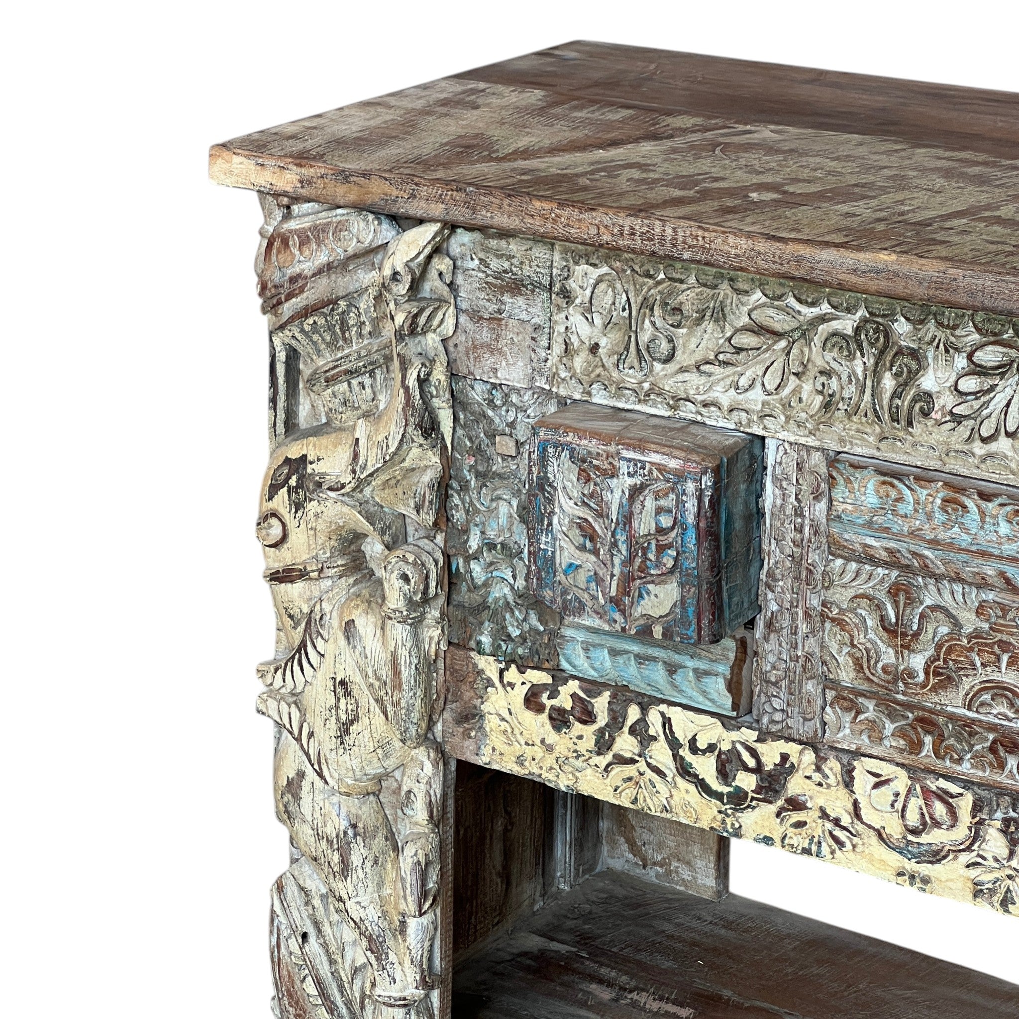 Carved Wooden Console
