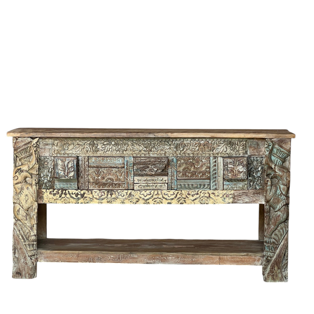 Carved Wooden Console