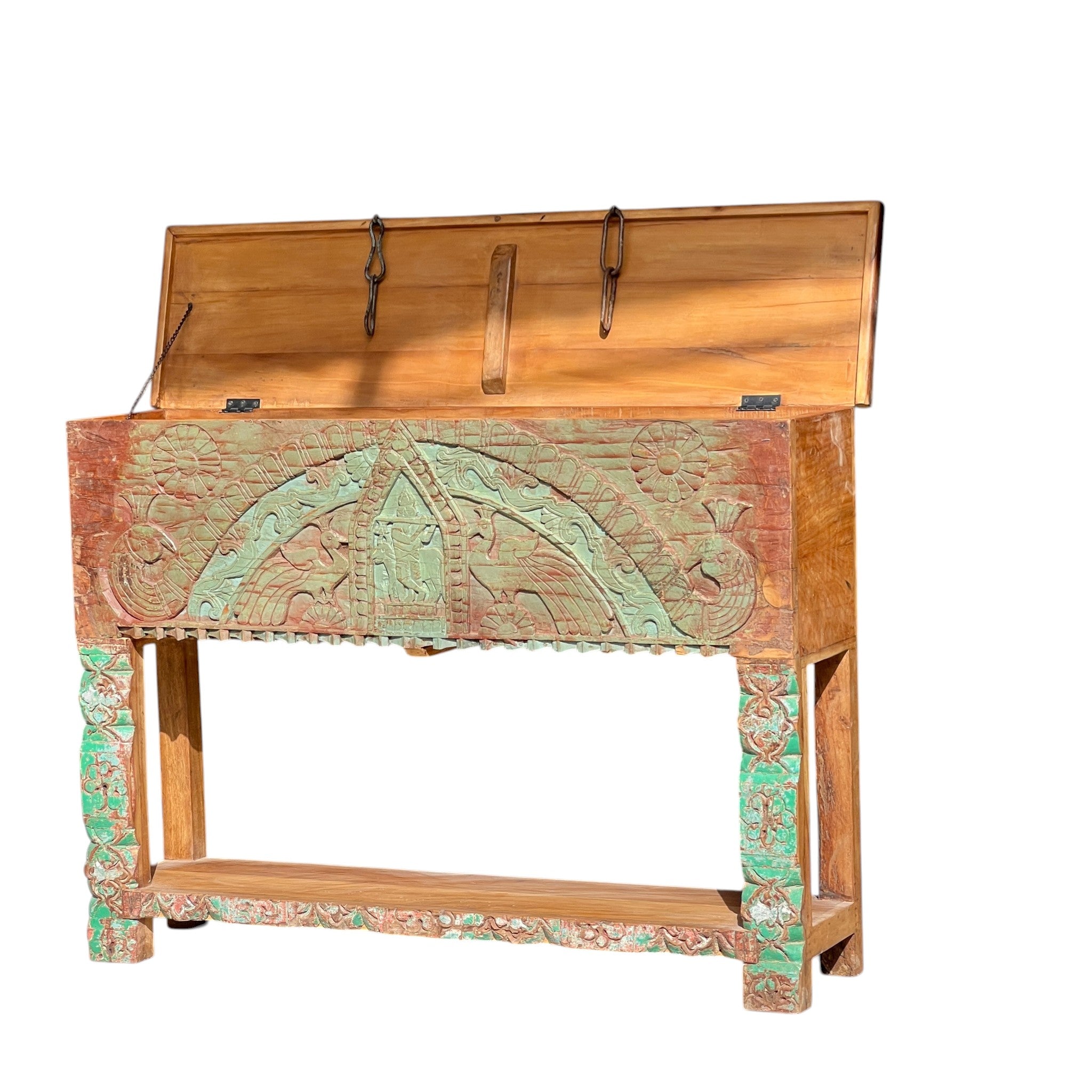 Hand-Carved Arch Console – handcrafted vintage Indian decor from Jodhpur, Rajasthan
