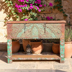 Hand-Carved Arch Console – handcrafted vintage Indian decor from Jodhpur, Rajasthan