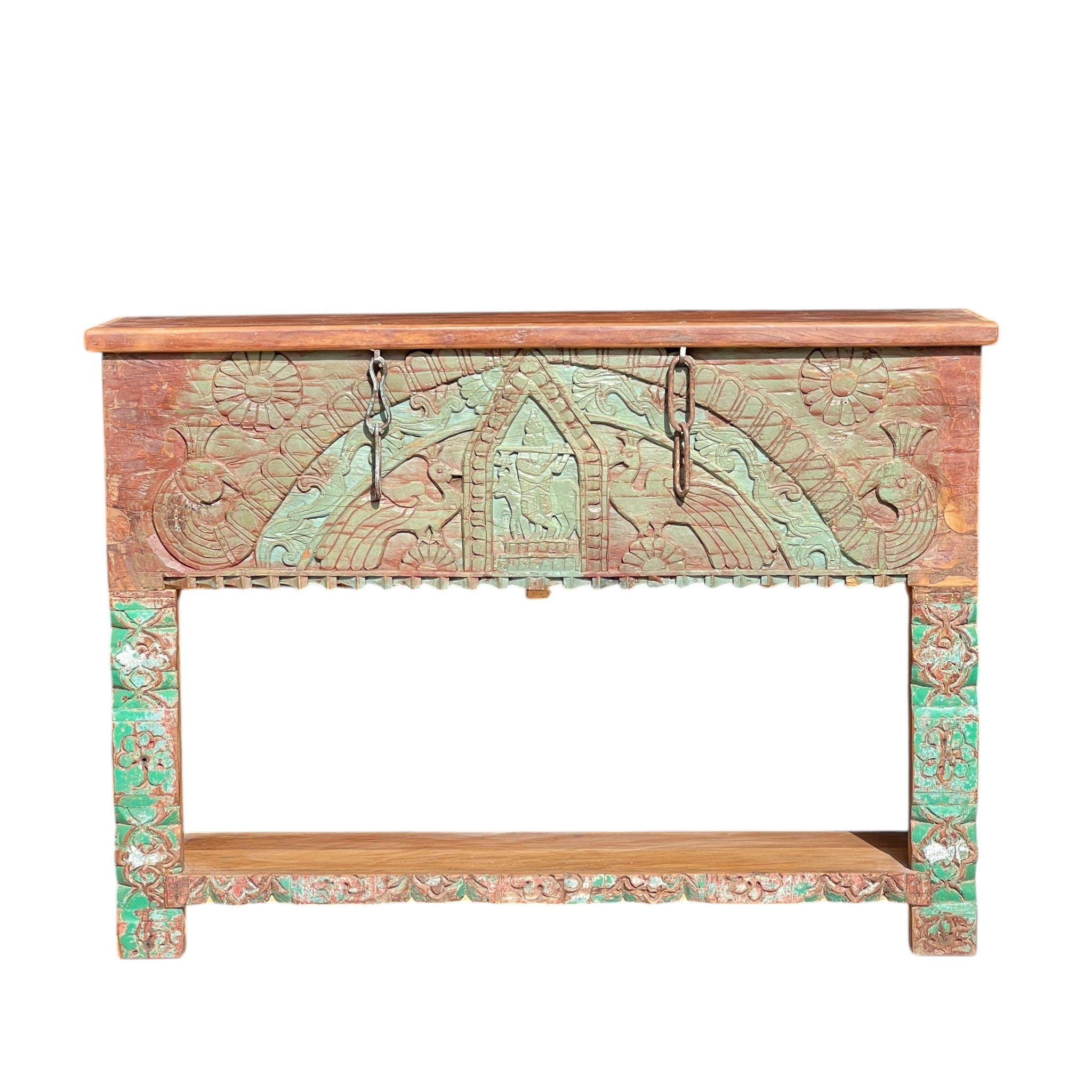Hand-Carved Arch Console – handcrafted vintage Indian decor from Jodhpur, Rajasthan