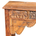Wooden Carved Console Table – handcrafted vintage Indian decor from Jodhpur, Rajasthan