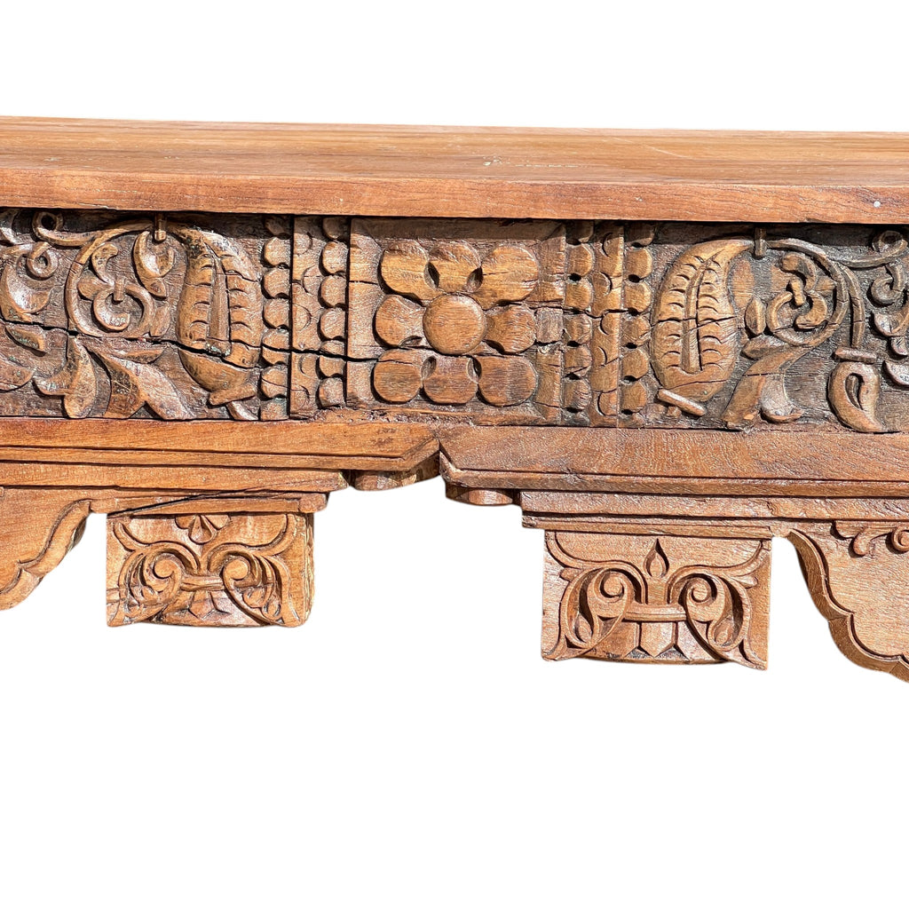Wooden Carved Console Table – handcrafted vintage Indian decor from Jodhpur, Rajasthan