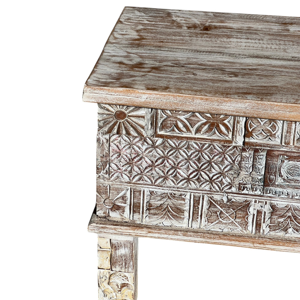 Carved Dowry Chest – handcrafted vintage Indian decor from Jodhpur, Rajasthan
