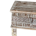 Carved Dowry Chest – handcrafted vintage Indian decor from Jodhpur, Rajasthan