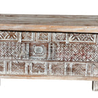 Carved Dowry Chest – handcrafted vintage Indian decor from Jodhpur, Rajasthan