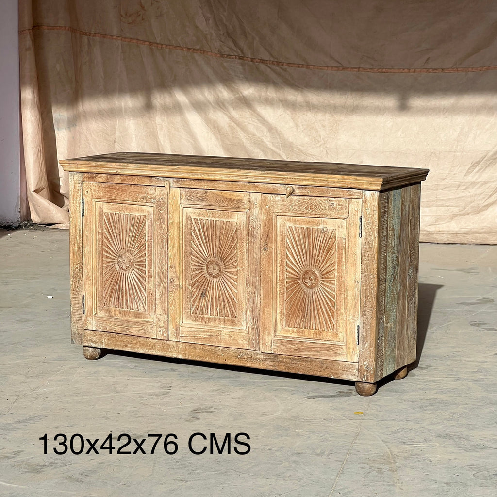 Hand-Carved Sideboard – handcrafted vintage Indian decor from Jodhpur, Rajasthan